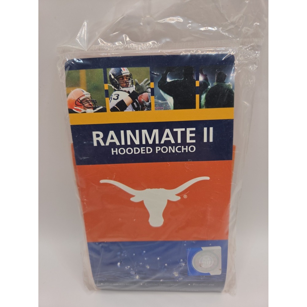 University of Texas Longhorns RAINMATE II Adult Hooded Rain Poncho Orange